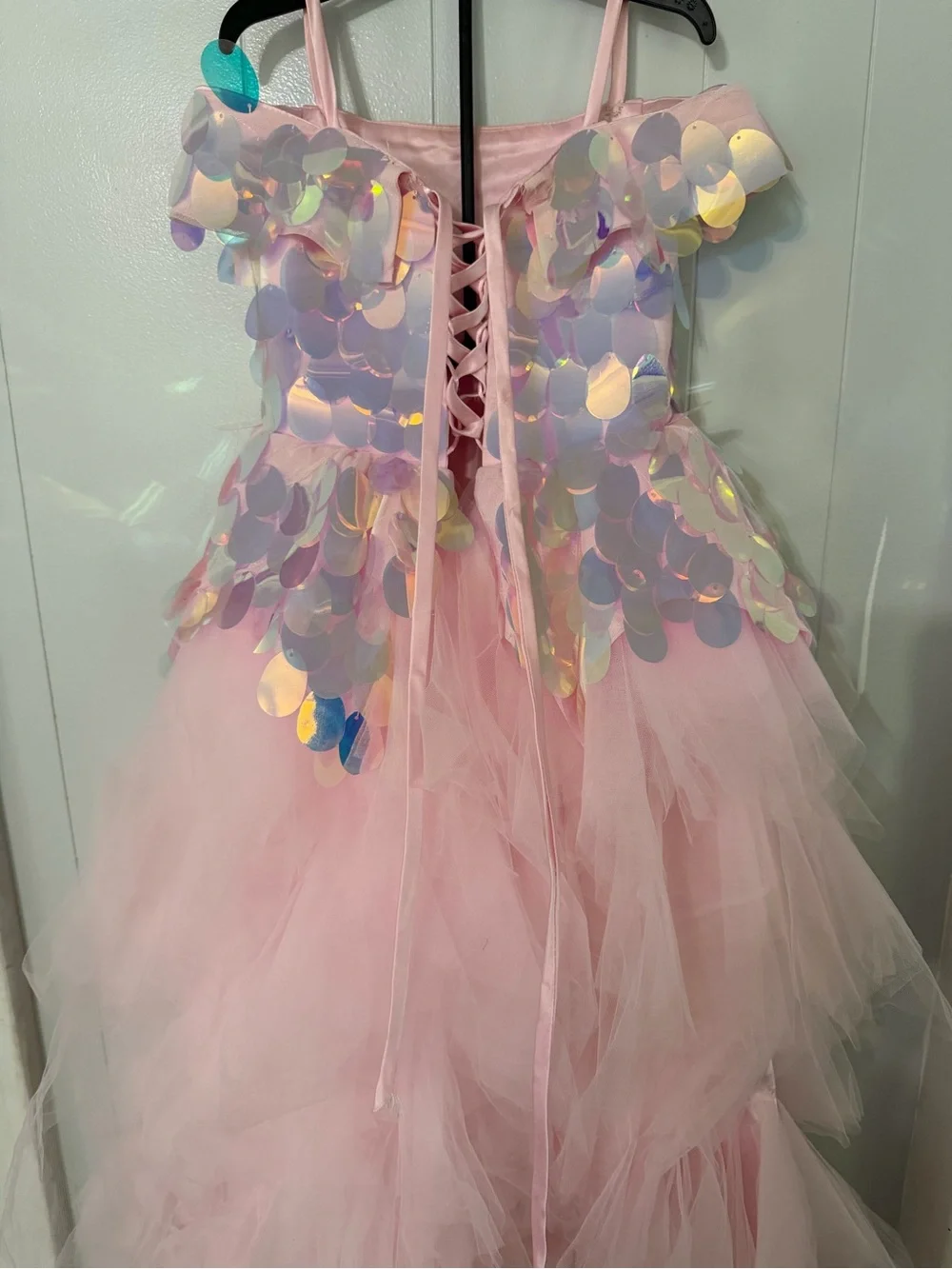 Pink Tulle Short Iridescent Dress Perfect for Birthdays
